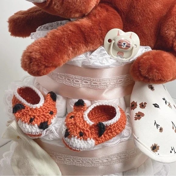 Fox Woodland Diaper Cake